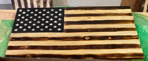 Flat Charred American Flag - Small